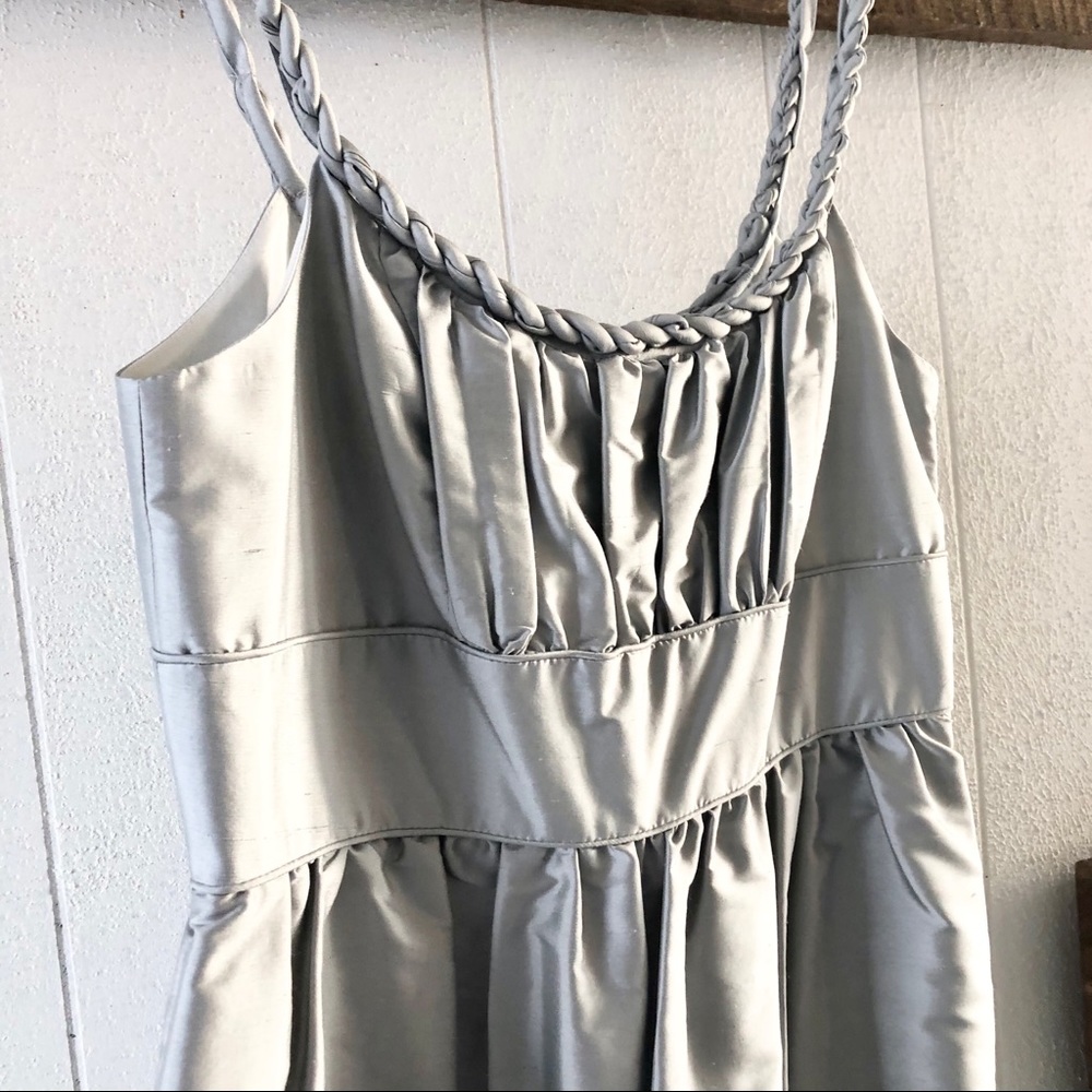 J. Crew | Silk Taffeta Dress Lined Twist Straps
